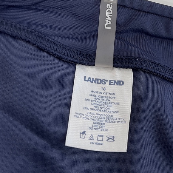 Lands End Swim Skirt with built-in briefs Style 347223 Navy size 18 - Picture 5 of 9
